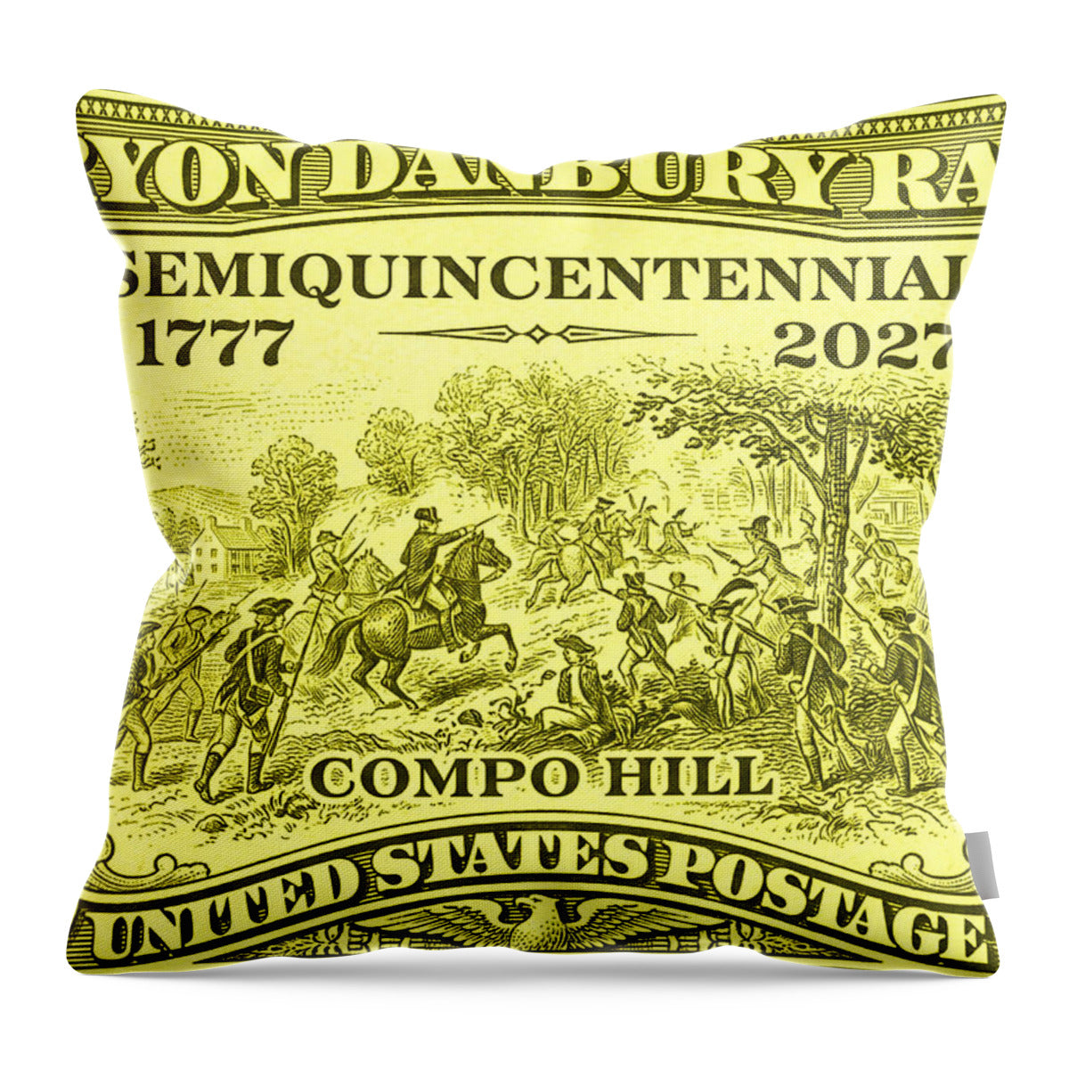 Tryon Danbury Raid 1c - Throw Pillow