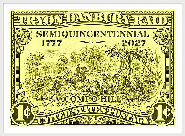 Tryon Danbury Raid 1c - Framed Print