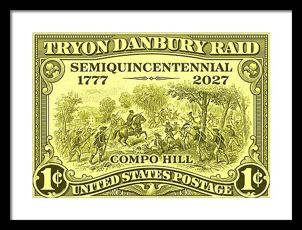 Tryon Danbury Raid 1c - Framed Print