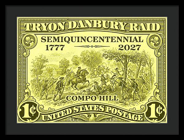 Tryon Danbury Raid 1c - Framed Print
