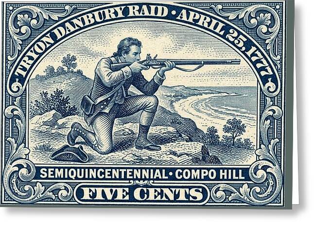 Tryon Danbury Raid 5c - Greeting Card