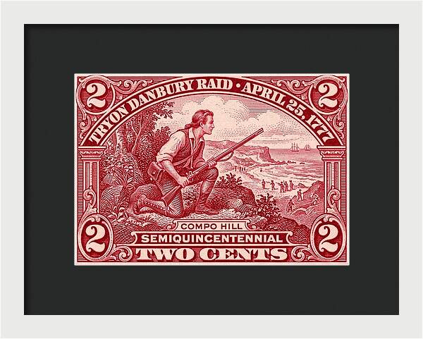 Tryon Danbury Raid 2c 1 - Framed Print