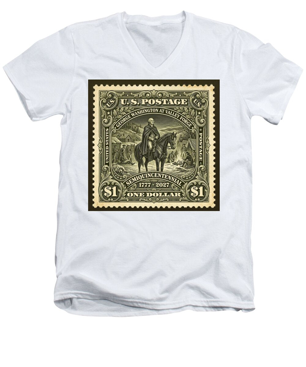 Valley Forge $1 - Men's V-Neck T-Shirt