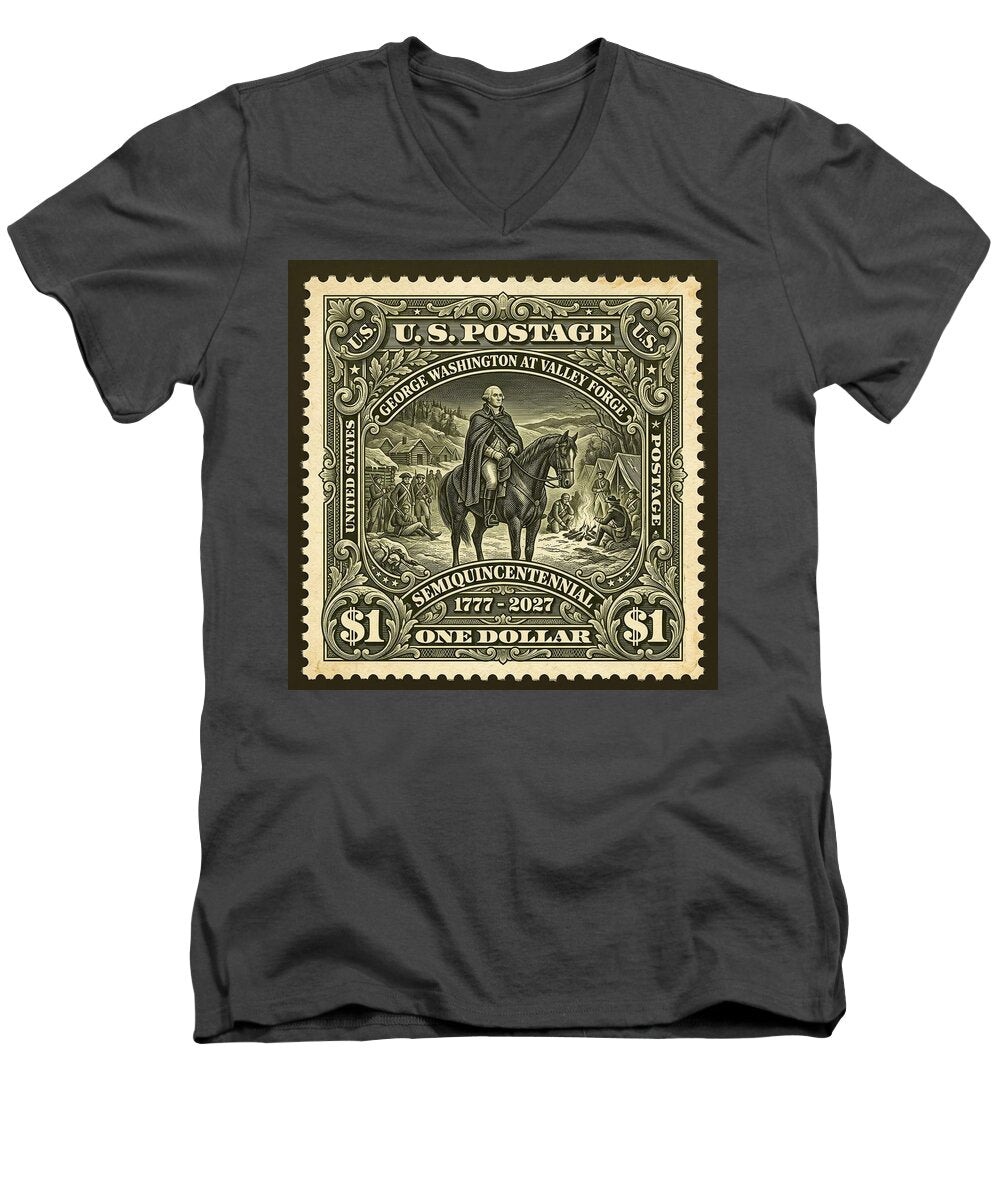 Valley Forge $1 - Men's V-Neck T-Shirt