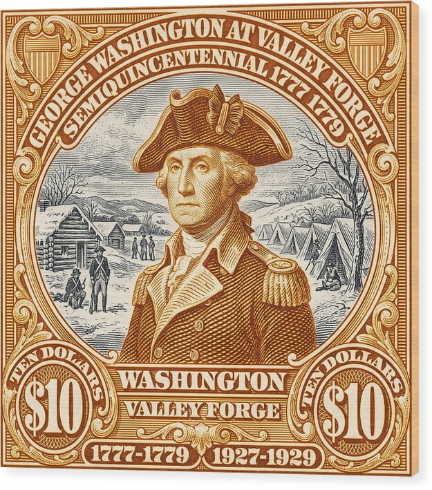 Valley Forge $10 1 - Wood Print