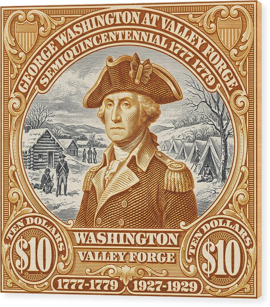 Valley Forge $10 1 - Wood Print