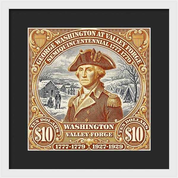 Valley Forge $10 1 - Framed Print