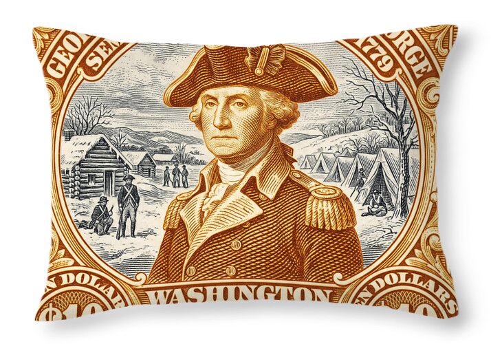 Valley Forge $10 1 - Throw Pillow