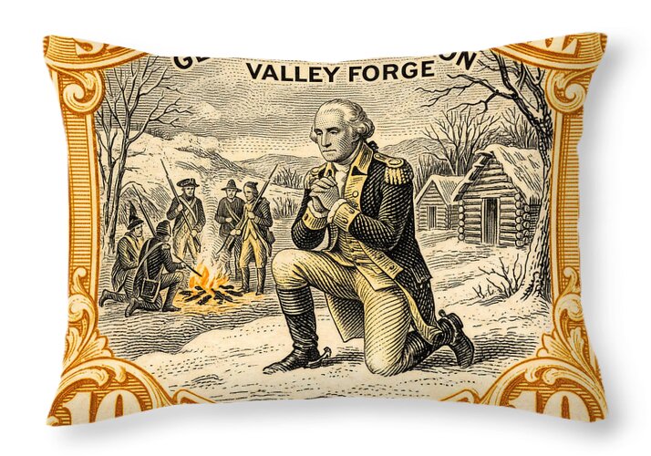 Valley Forge 10c 1 - Throw Pillow
