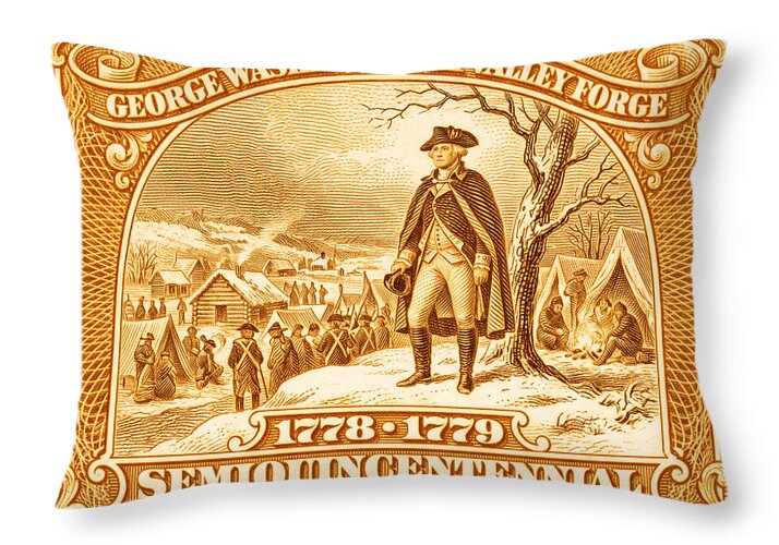 Valley Forge 10c 2 - Throw Pillow
