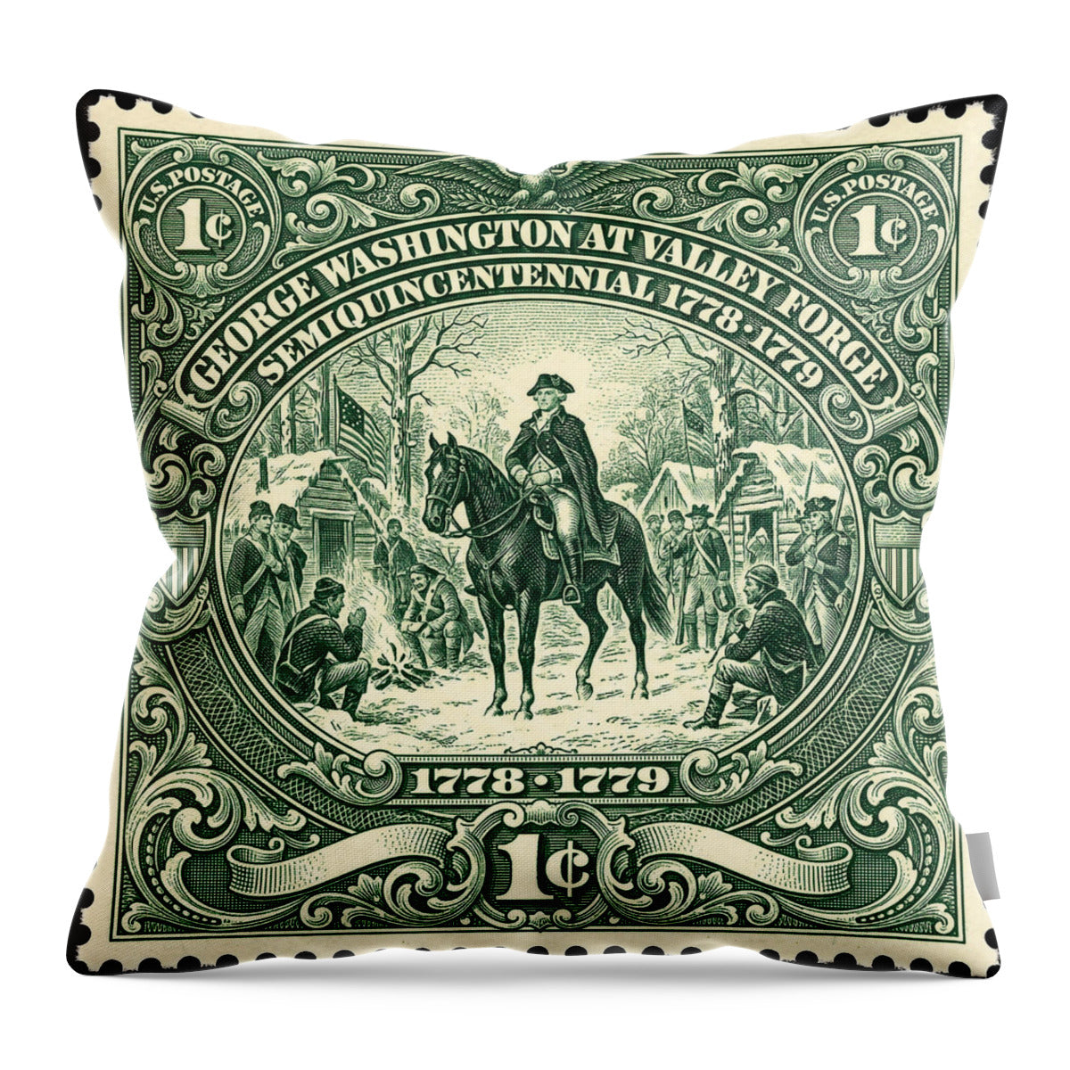Valley Forge 1c - Throw Pillow