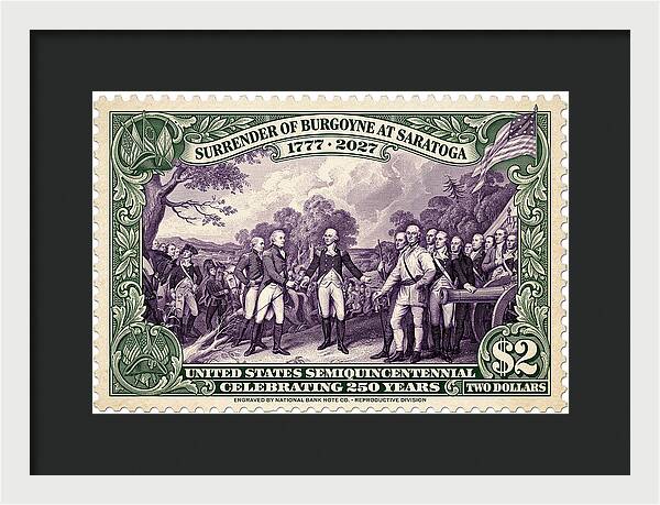 Victory at Saratoga $2 - Framed Print