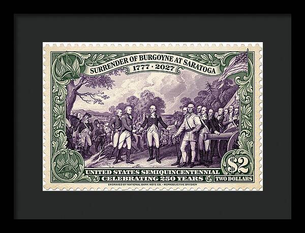 Victory at Saratoga $2 - Framed Print