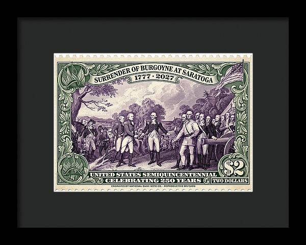 Victory at Saratoga $2 - Framed Print