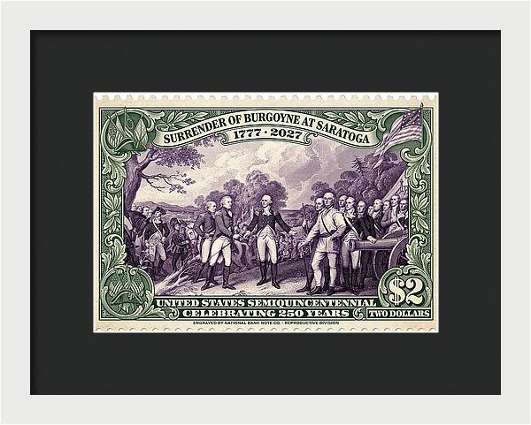 Victory at Saratoga $2 - Framed Print