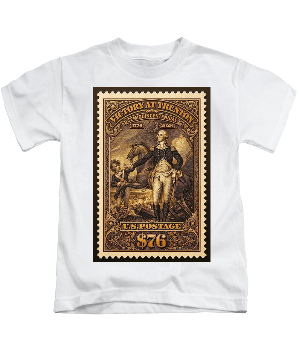 Victory at Trenton Postage Stamp - Kids T-Shirt