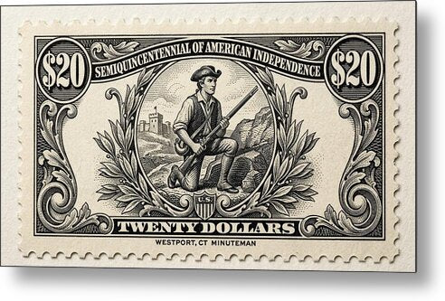 Westport Minuteman $20 - Metal Print