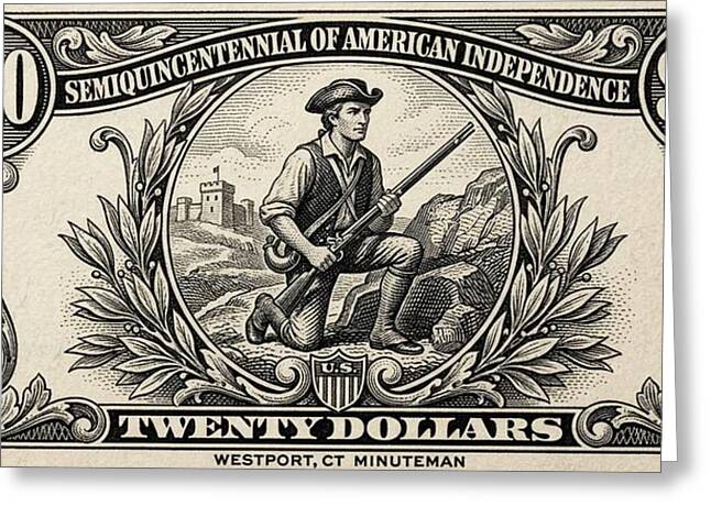 Westport Minuteman $20 - Greeting Card