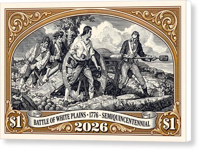 White Plains $1 - Canvas Print