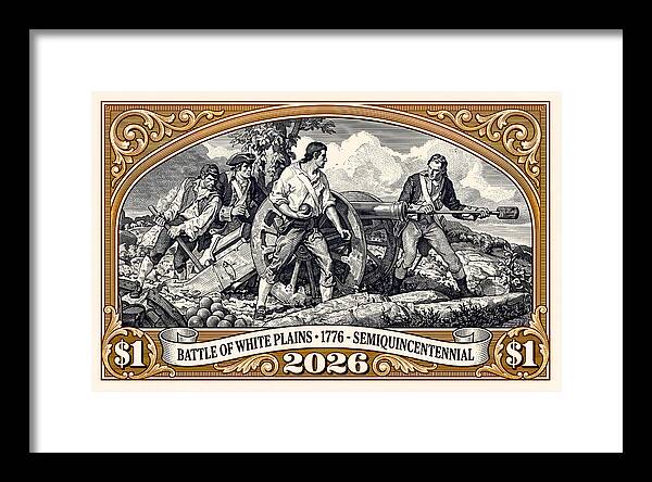 White Plains $1 - Framed Print