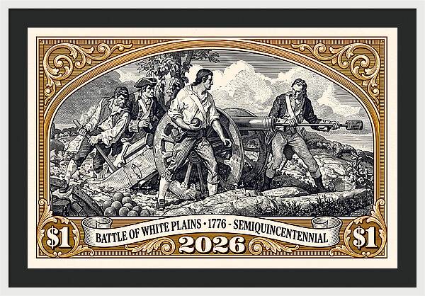 White Plains $1 - Framed Print