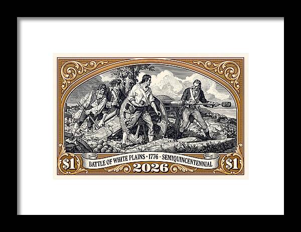 White Plains $1 - Framed Print