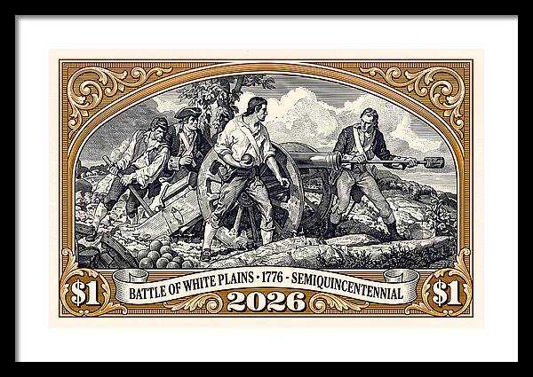 White Plains $1 - Framed Print