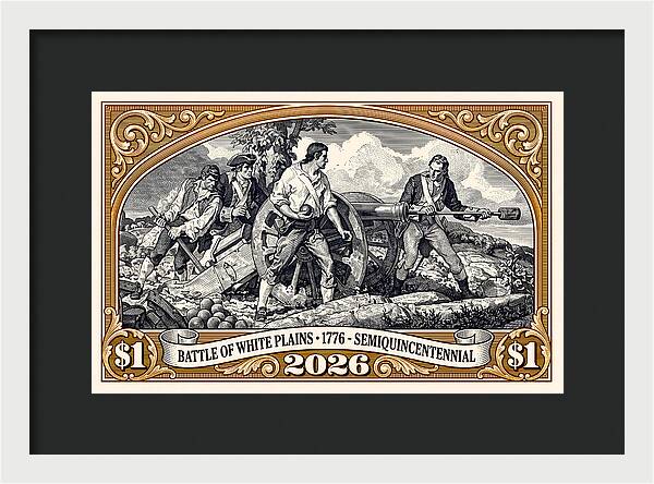 White Plains $1 - Framed Print