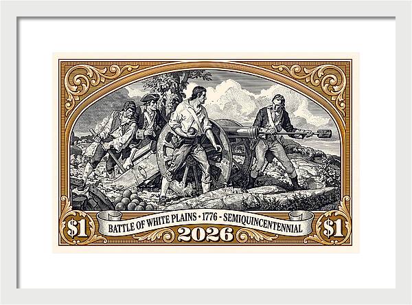 White Plains $1 - Framed Print