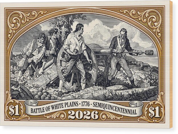 White Plains $1 - Wood Print