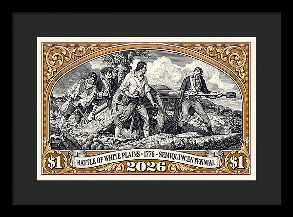 White Plains $1 - Framed Print