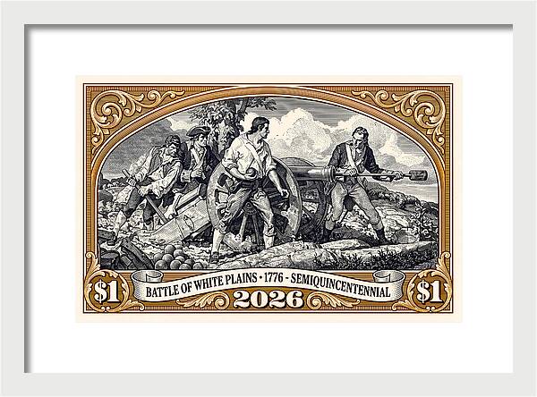 White Plains $1 - Framed Print