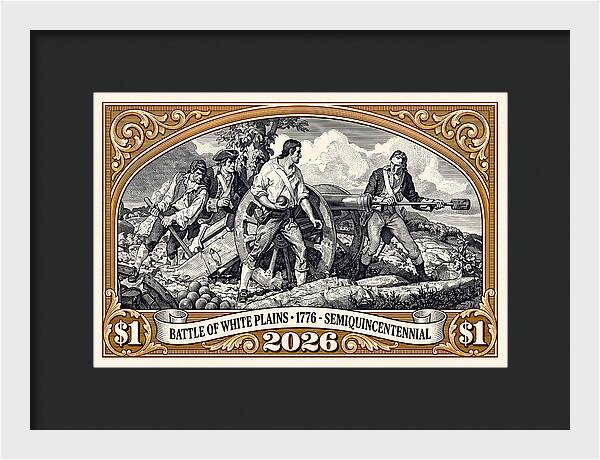 White Plains $1 - Framed Print