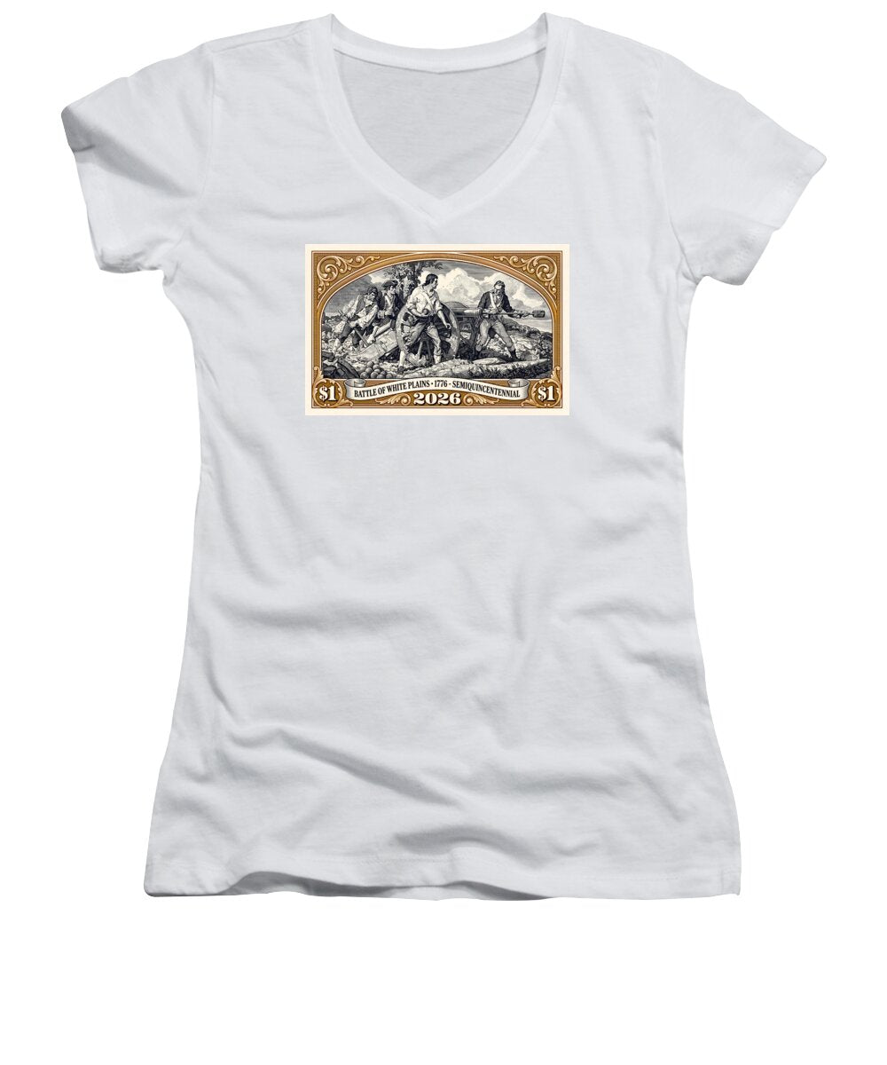 White Plains $1 - Women's V-Neck