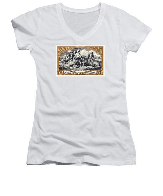 White Plains $1 - Women's V-Neck