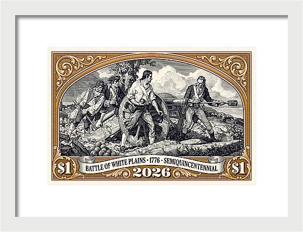 White Plains $1 - Framed Print