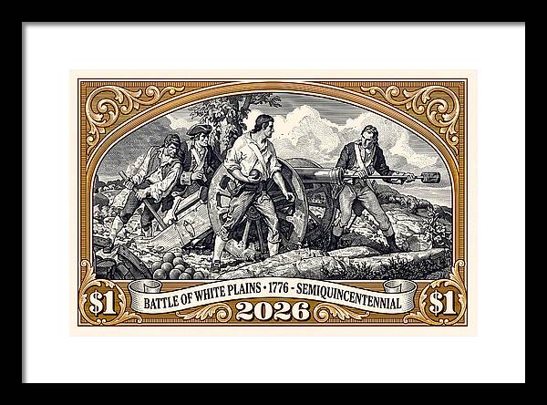 White Plains $1 - Framed Print