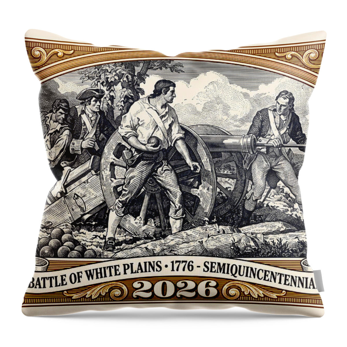 White Plains $1 - Throw Pillow