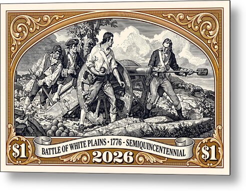 White Plains $1 - Metal Print