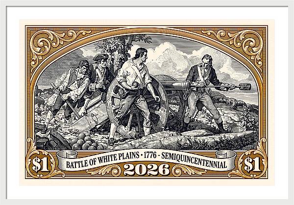 White Plains $1 - Framed Print