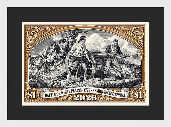 White Plains $1 - Framed Print