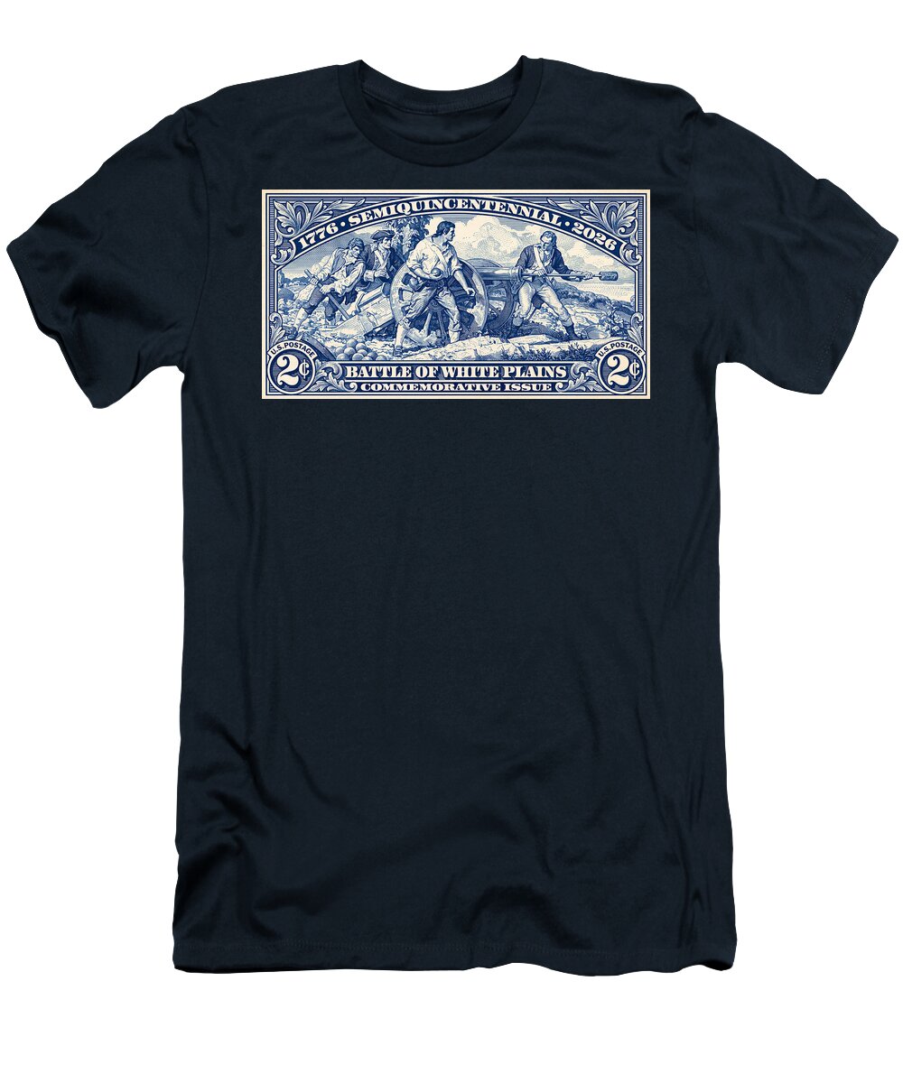 White Plains 2c blue - T-Shirt