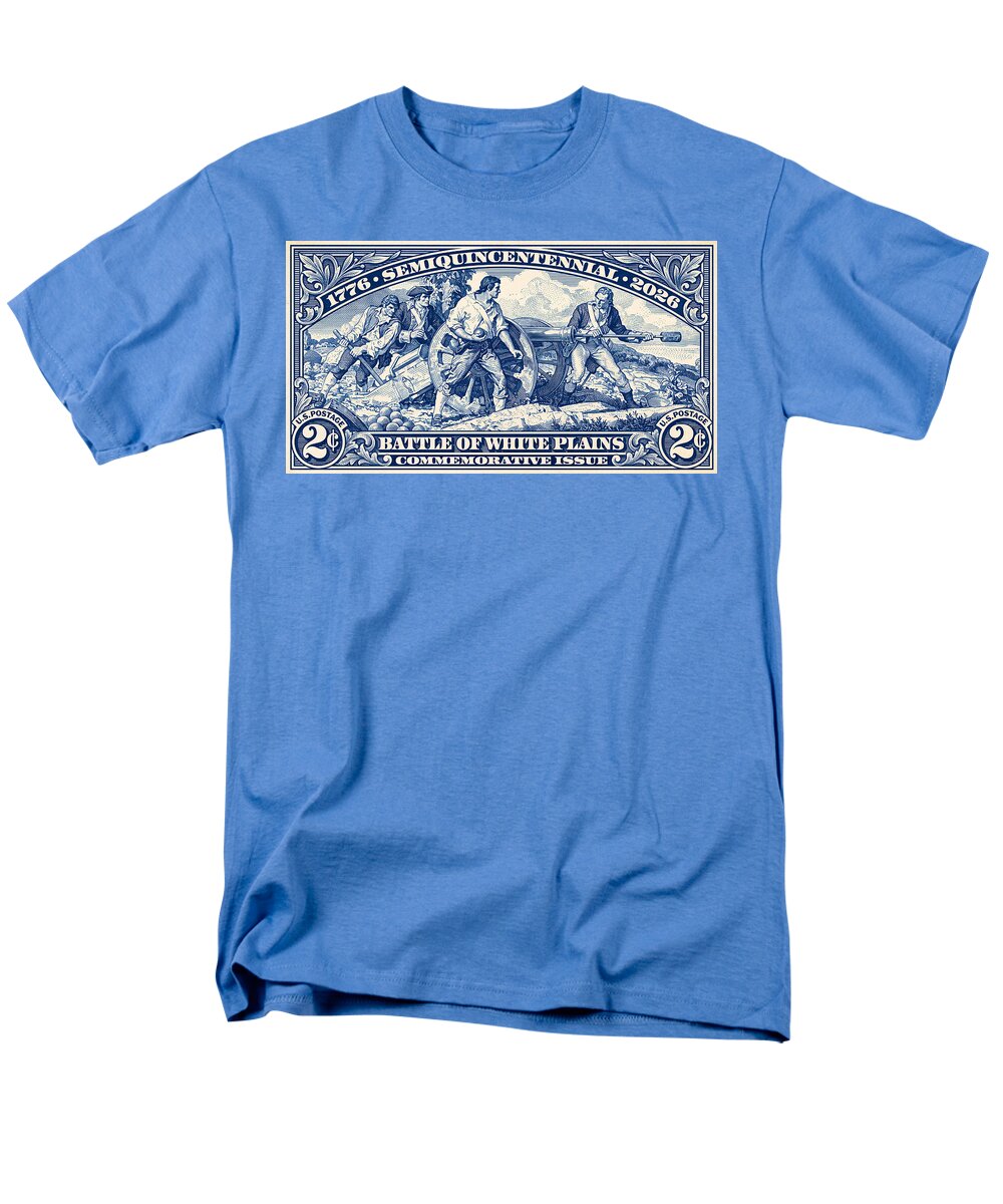 White Plains 2c blue - Men's T-Shirt  (Regular Fit)