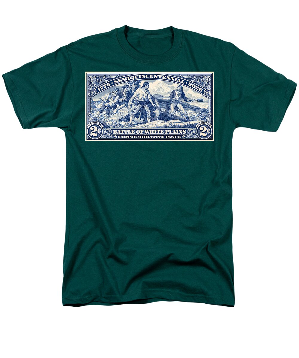 White Plains 2c blue - Men's T-Shirt  (Regular Fit)