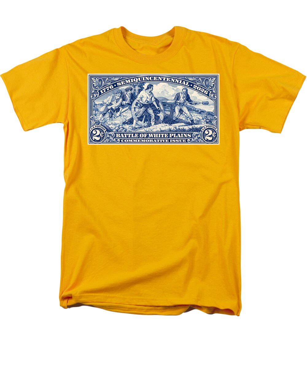 White Plains 2c blue - Men's T-Shirt  (Regular Fit)