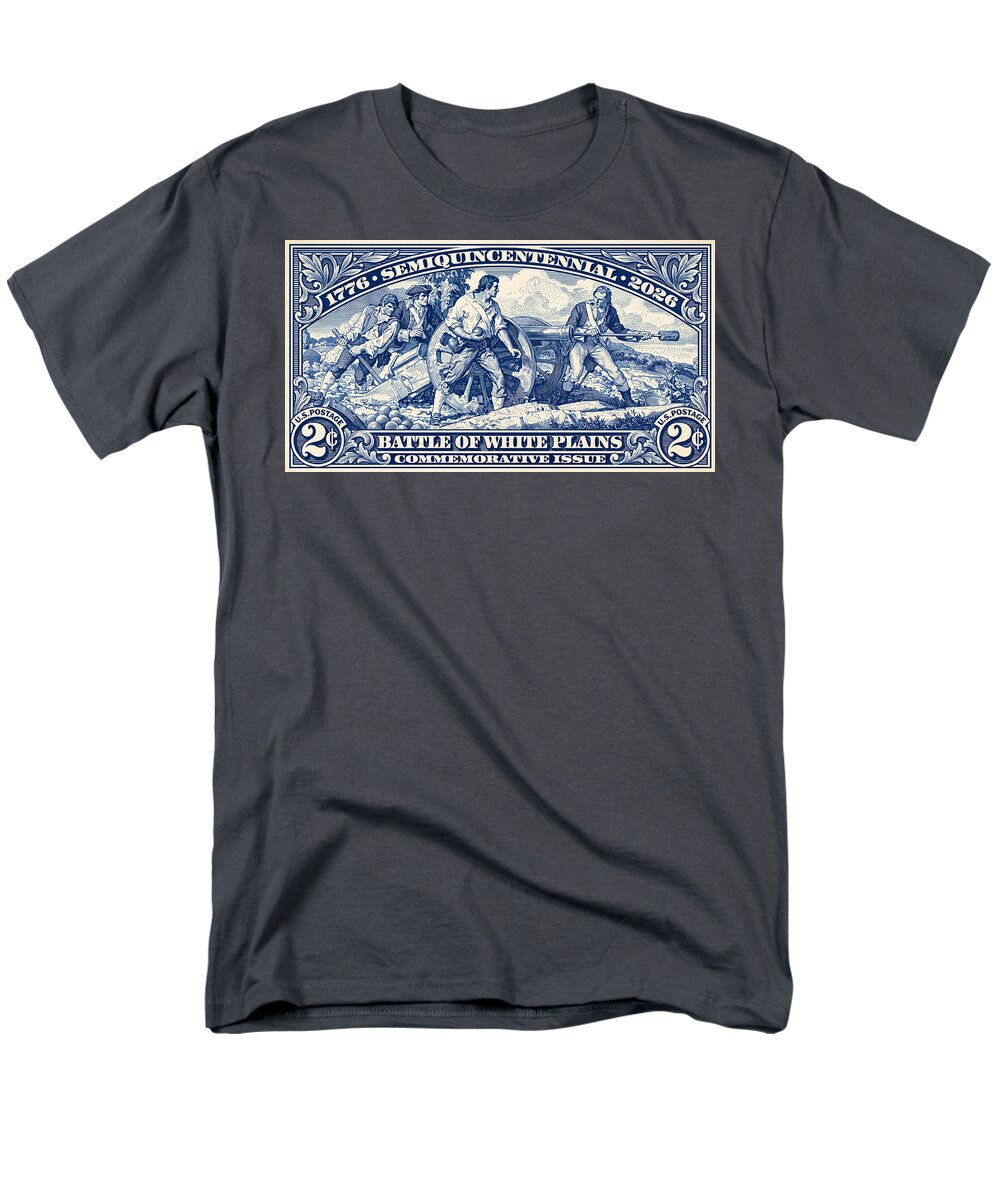 White Plains 2c blue - Men's T-Shirt  (Regular Fit)