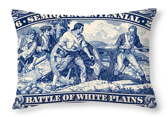 White Plains 2c blue - Throw Pillow