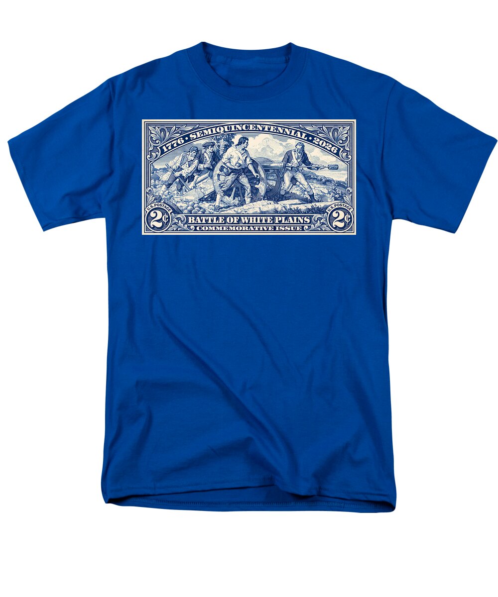 White Plains 2c blue - Men's T-Shirt  (Regular Fit)