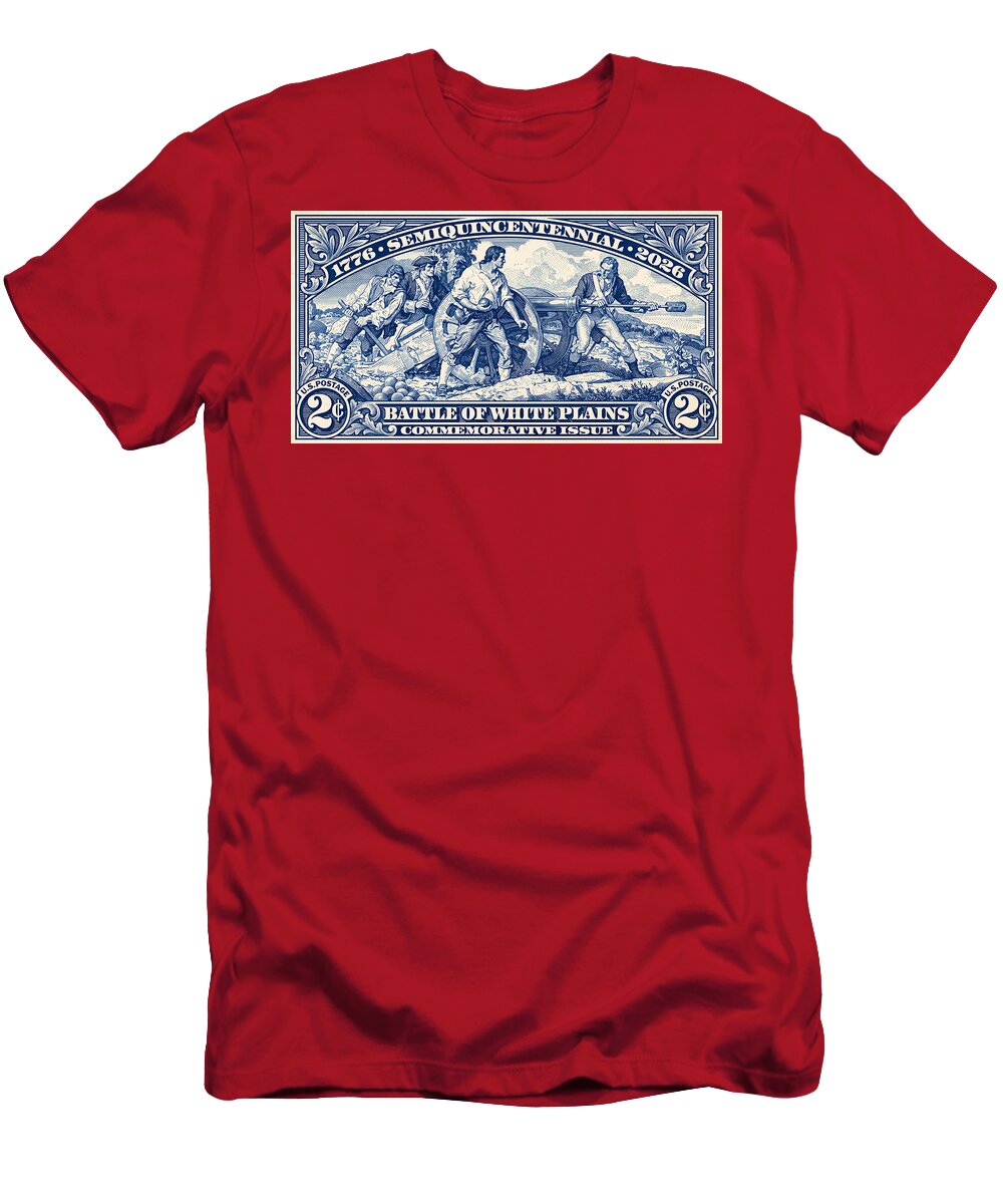 White Plains 2c blue - T-Shirt