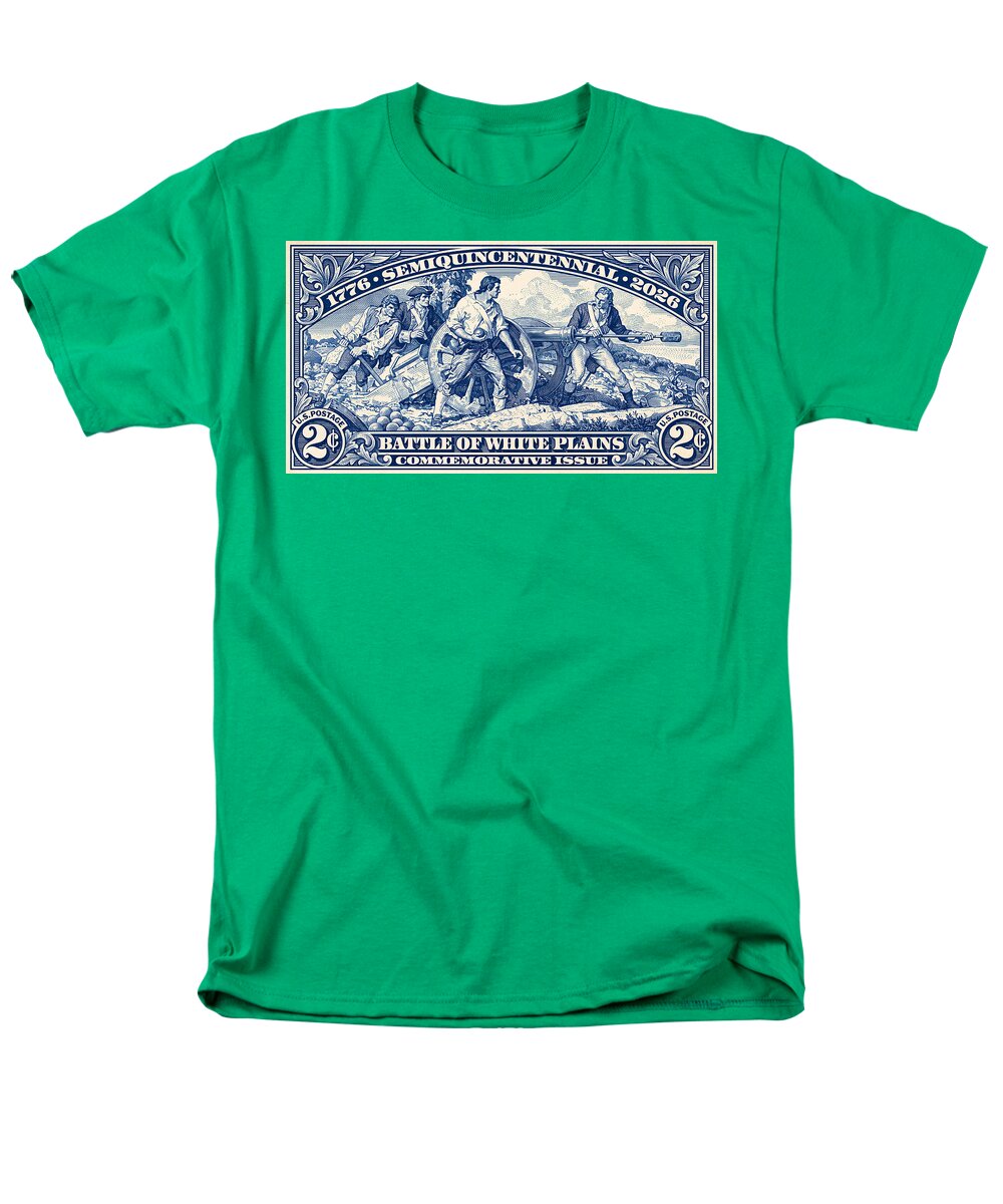 White Plains 2c blue - Men's T-Shirt  (Regular Fit)